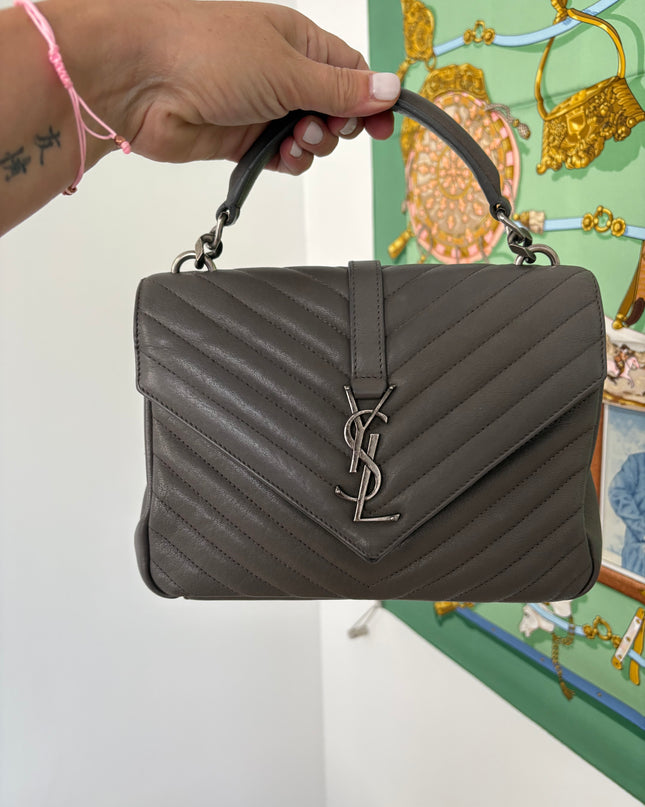 Sac Saint Laurent Collège small gris