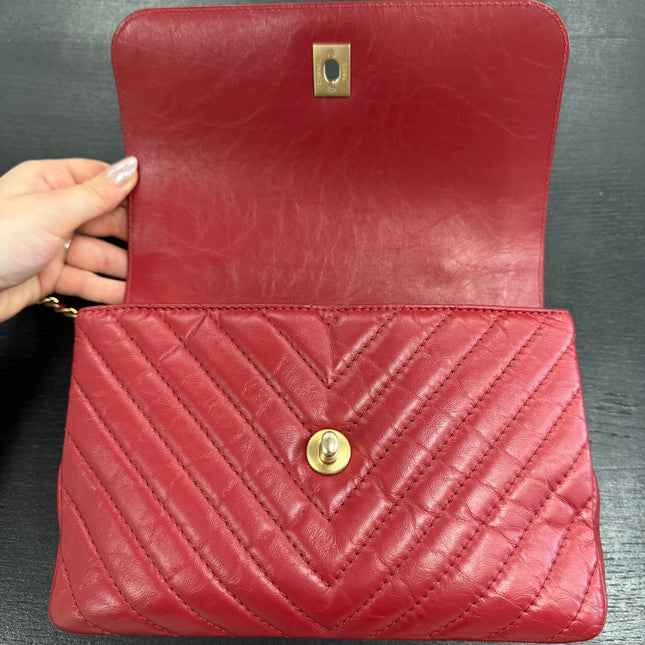 Sac Top Handle Chevron Chanel