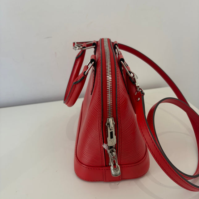 Sac Louis Vuitton BB Alma Cuir Épi Rouge