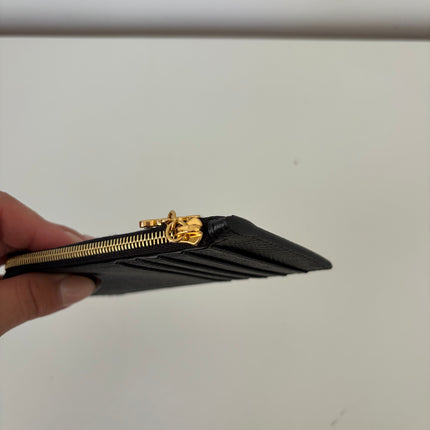 Porte-cartes Celine long zippé Noir
