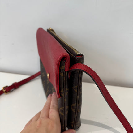 Sac Louis Vuitton bandoulière Twice Monogram & Rouge