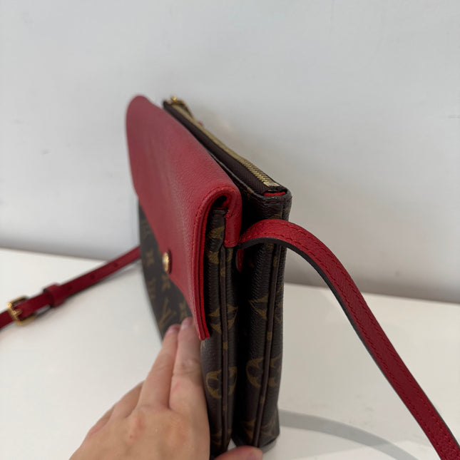 Sac Louis Vuitton bandoulière Twice Monogram & Rouge