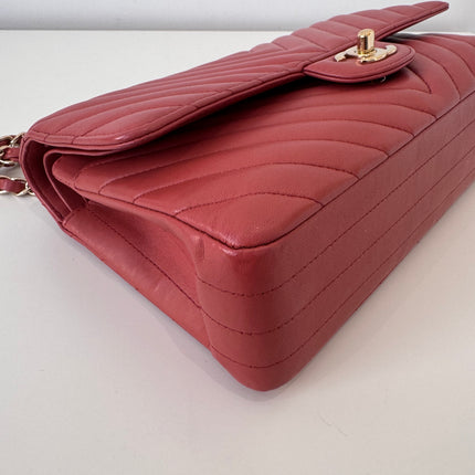 Sac Chanel Timeless 25 cm Chevrons Blush