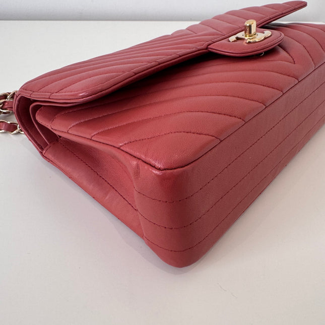 Sac Chanel Timeless 25 cm Chevrons Blush