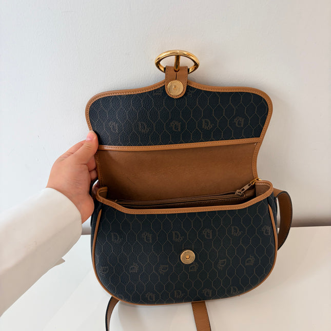Sac Dior bandoulière toile nid d’abeilles