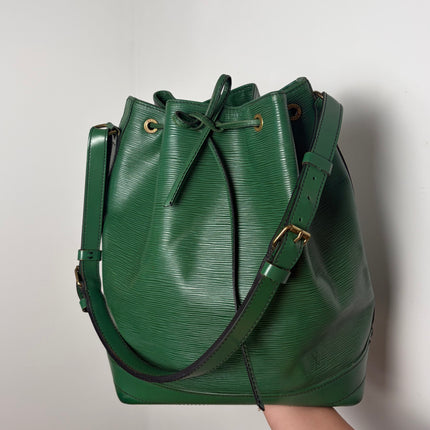 Sac Noé GM Louis Vuitton Cuir Épi Vert