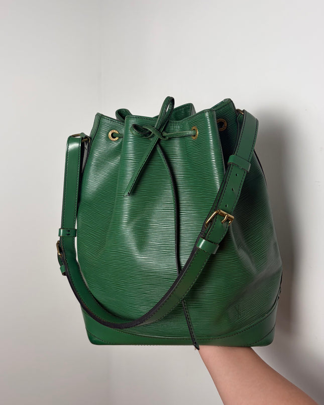 Sac Noé GM Louis Vuitton Cuir Épi Vert
