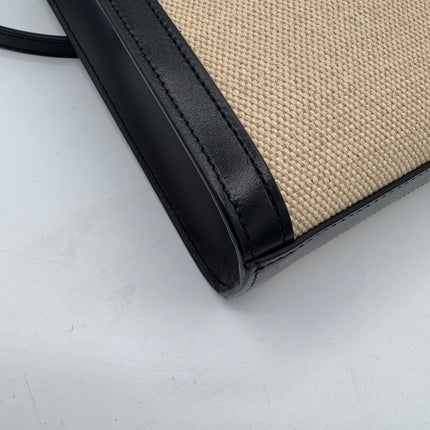 Sac Celine Cabas Vertical Toile Beige