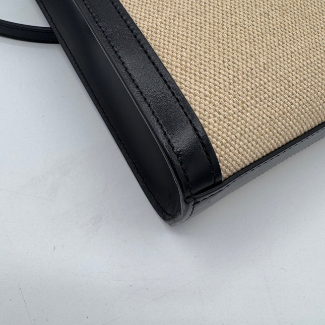 Sac Celine Cabas Vertical Toile Beige