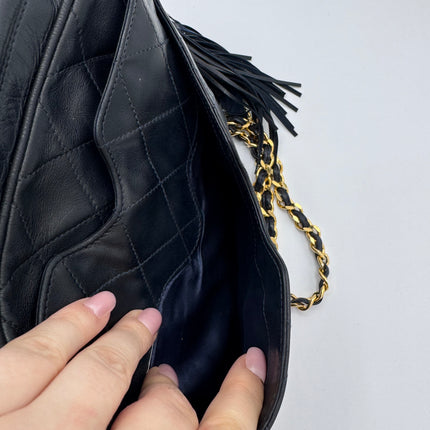 Sac Chanel caméra vintage bleu nuit