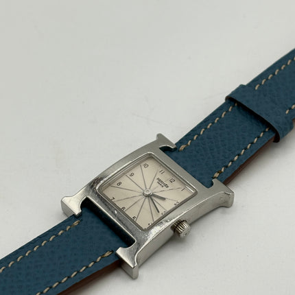 Montre hermès Heure H Mini bleu jean
