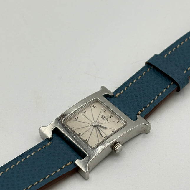 Montre hermès Heure H Mini bleu jean