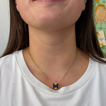 Collier Hermès Cage d’H Bleu