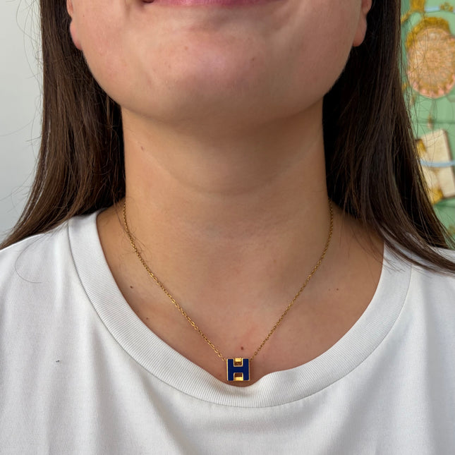 Collier Hermès Cage d’H Bleu