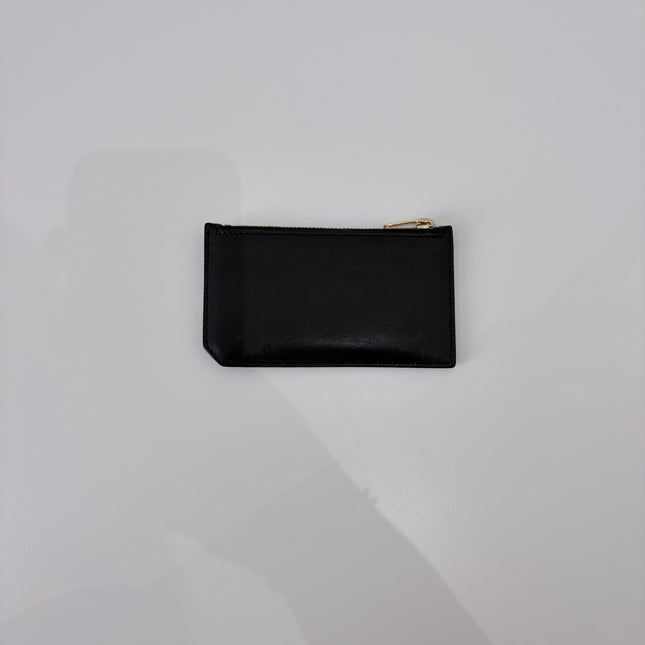 Porte-cartes plat Saint Laurent Noir