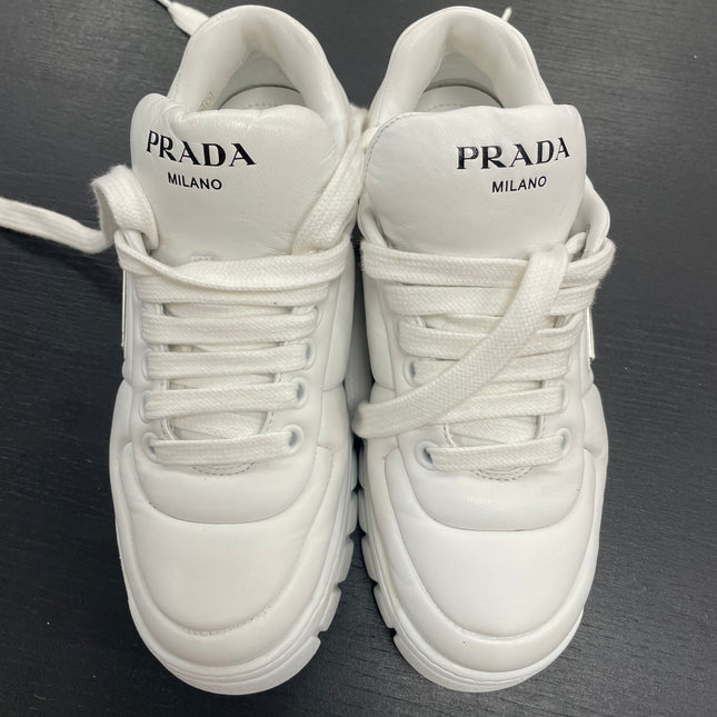 Basket Prada en cuir blanc T36