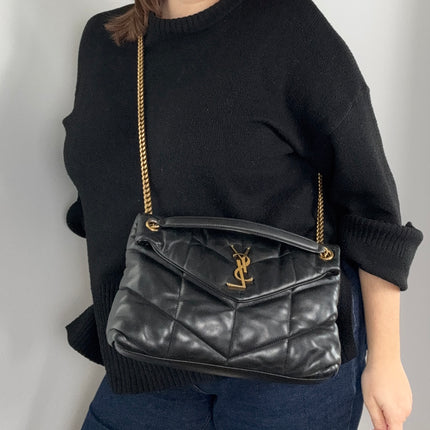 Sac Saint Laurent Puffer Small Noir