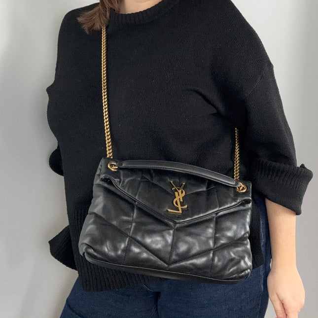 Sac Saint Laurent Puffer Small Noir
