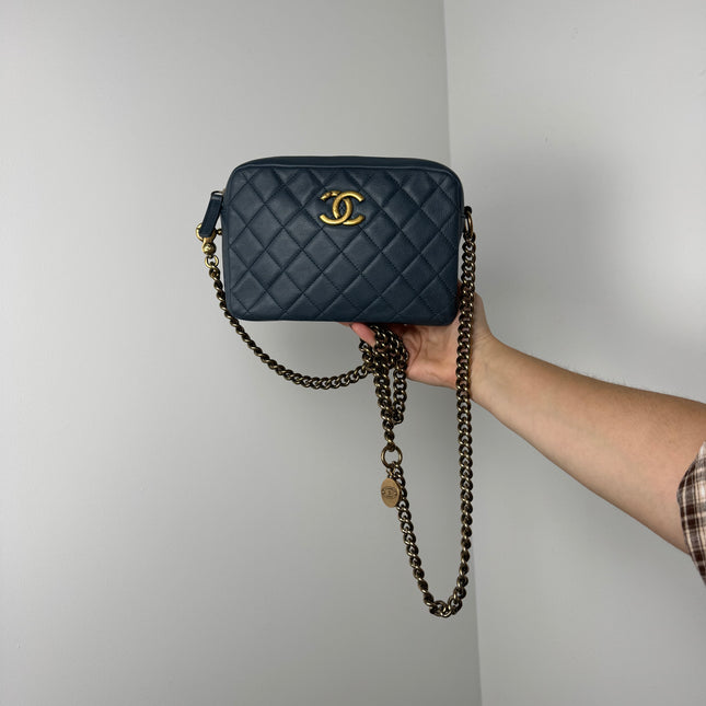 Sac Chanel Caméra Bleu éteint