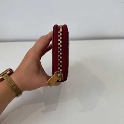 Portefeuille Saint Laurent Cassandre zip Bordeaux