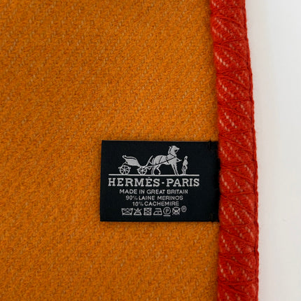 Plaid H Riviera Hermès Terracotta