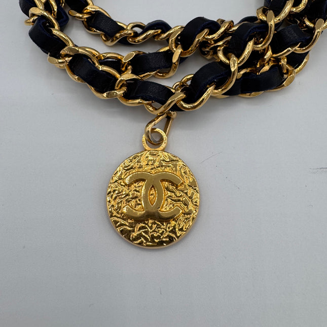 Ceinture Chanel Vintage Marine