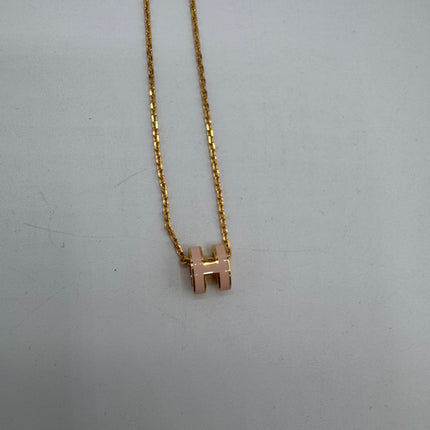 Collier Hermès Mini Pop H Rose dragée