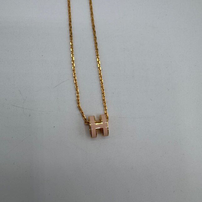 Collier Hermès Mini Pop H Rose dragée