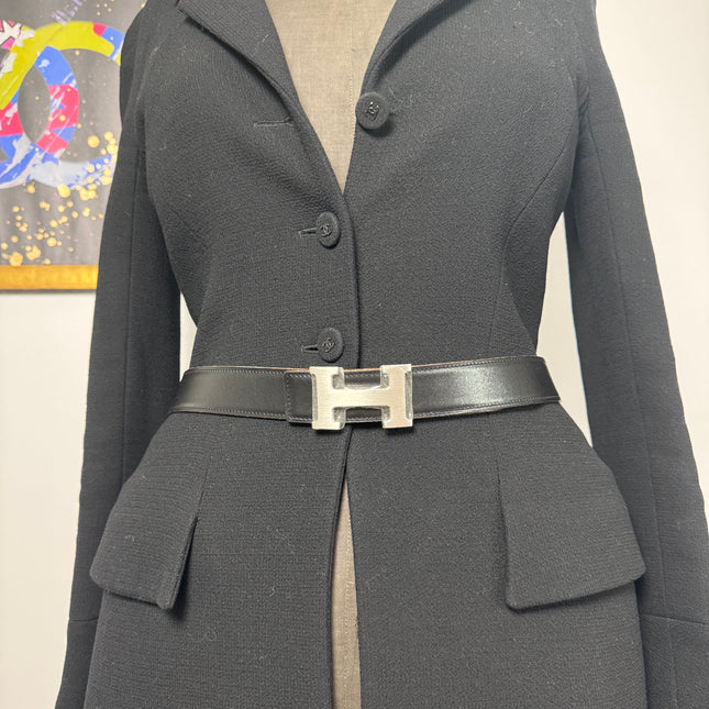 Boucle de ceinture H & Cuir de ceinture réversible 32 mm