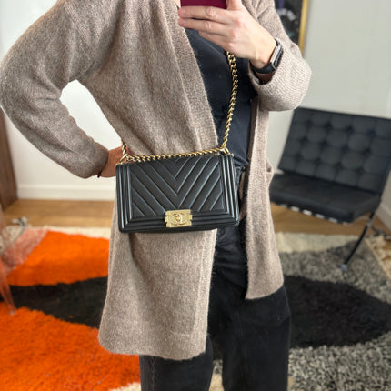 Sac Chanel Boy chevrons médium