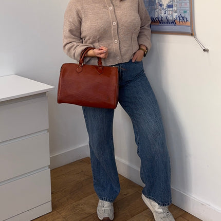 Sac Louis Vuitton Speedy 30 cuir épi cognac