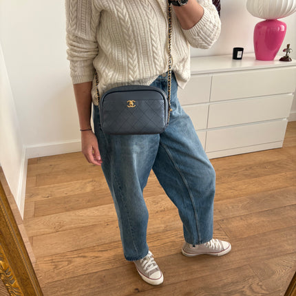 Sac Chanel Caméra bleu irisé