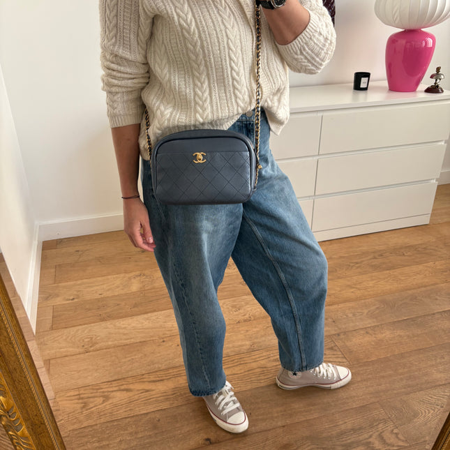 Sac Chanel Caméra bleu irisé