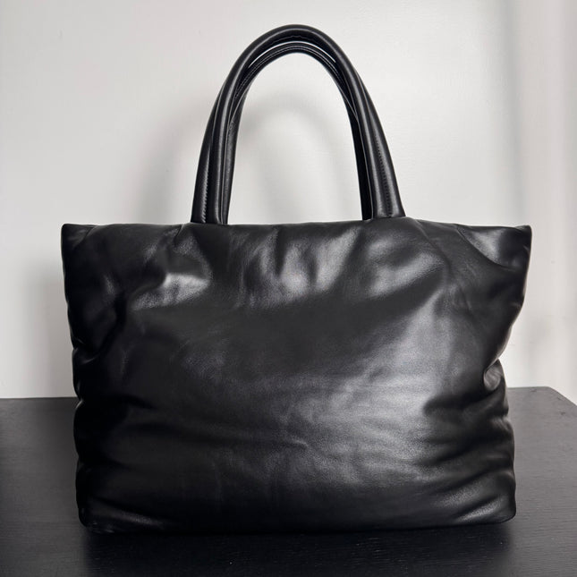 Sac Grand Cabas Saint Laurent cuir nappa noir
