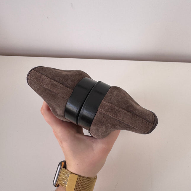 Ballerines Chanel T36 suède marron