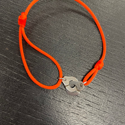 Bracelet Menottes Dinh Van Tissu Orange fluo