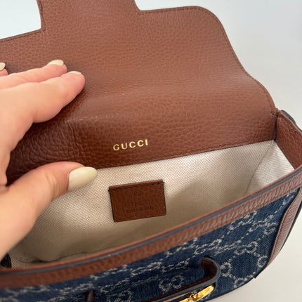 Sac Gucci Horsebit 1955 PM Denim