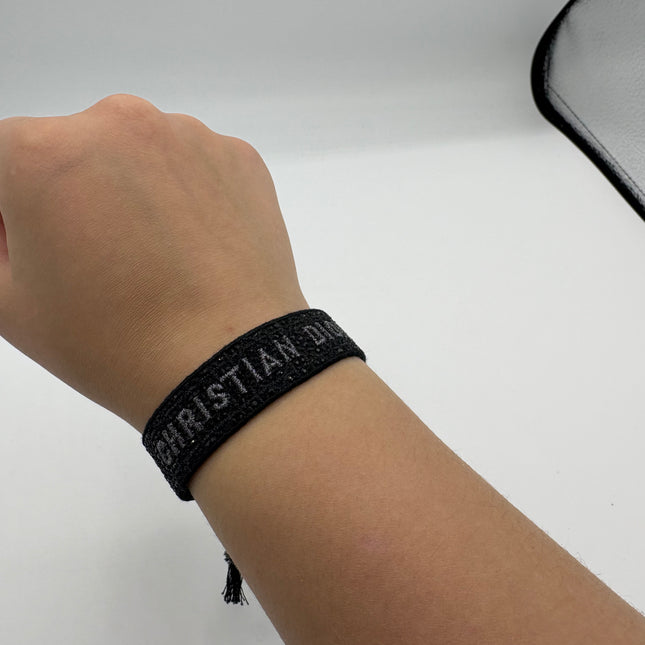 Bracelet Dior tissu noir
