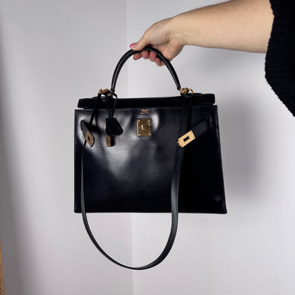Kelly 32 Hermès Box Noir