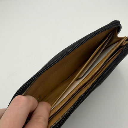Portefeuille Chanel cuir grainé noir