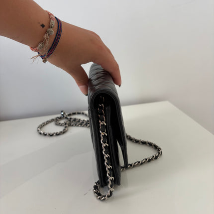 Sac Chanel Wallet on Chain classique Noir Cuir d’agneau