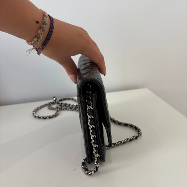Sac Chanel Wallet on Chain classique Noir Cuir d’agneau