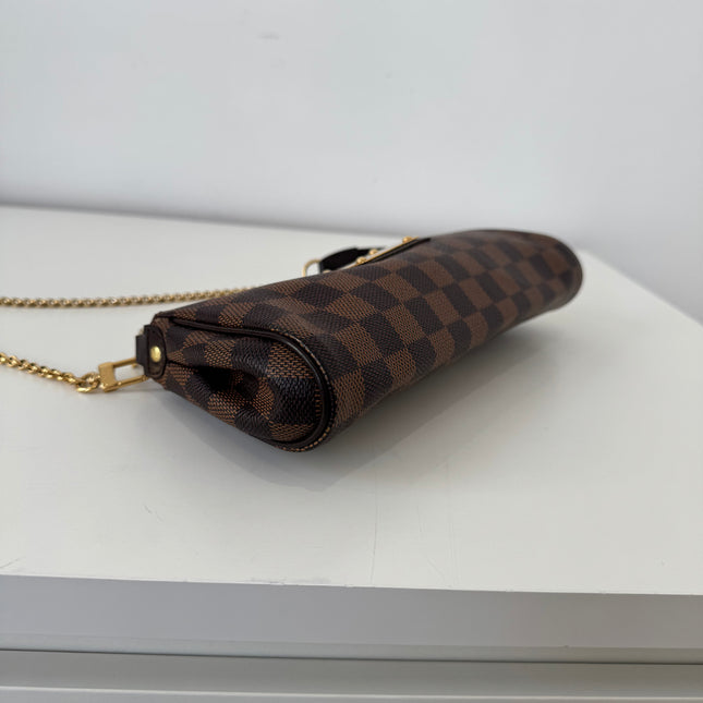 Sac pochette Eva damier ébène