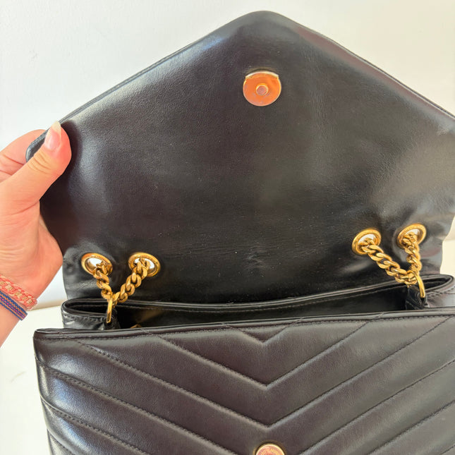 Sac Saint Laurent Loulou médium noir