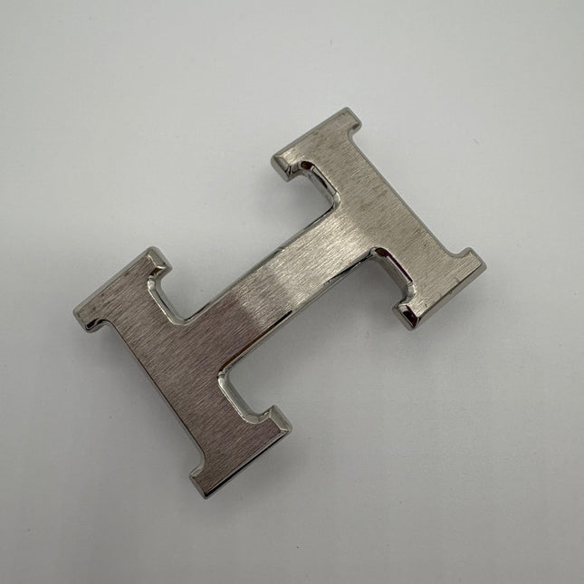 Boucle de ceinture Hermes + cuir de ceinture réversible 32mm