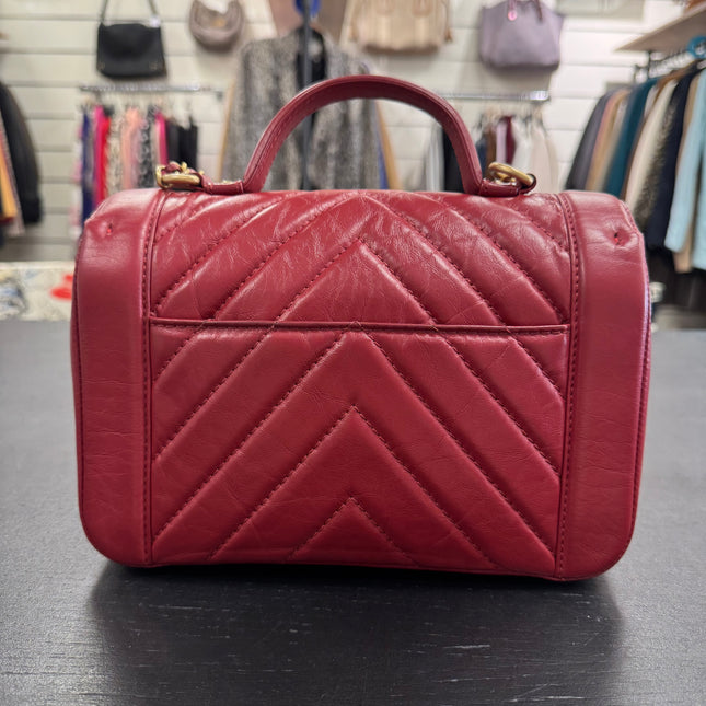 Sac Top Handle Chevron Chanel