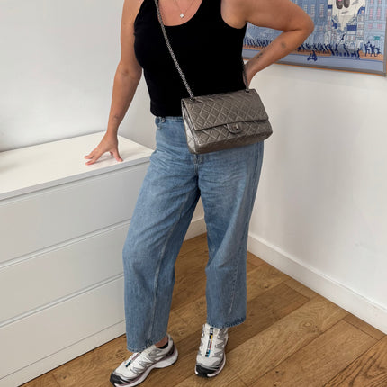 Sac Chanel 2.55 Argent Irisé 28cm