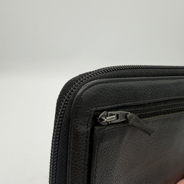 Portefeuille Chanel CC cuir grainé