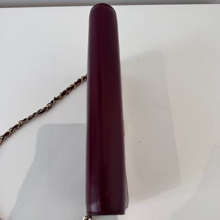 Sac Chanel Épaule Vintage Bordeaux