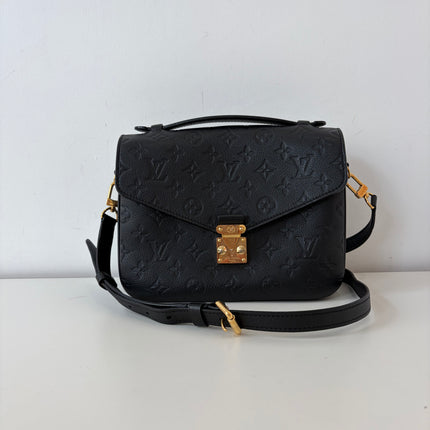 Sac Pochette Louis Vuitton Métis Cuir Empreinte Noir